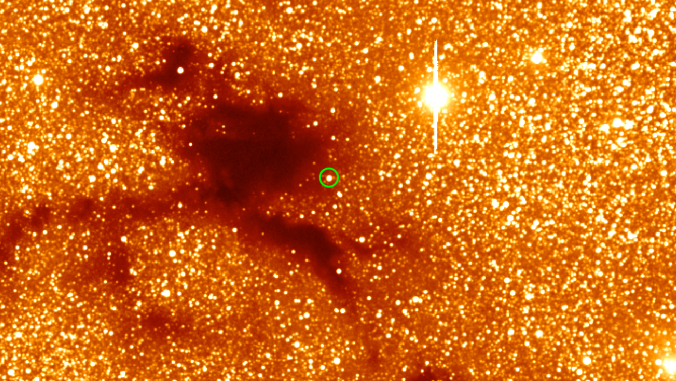 ASAS-SN image of part of the Lupus Molecular Cloud in which many dipper stars, including RY Lup and MY Lup, have been found. This image is the width of 6 full moons.