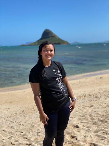 Tina Huynh-Nguyen at Kualoa Regional Beach Park.