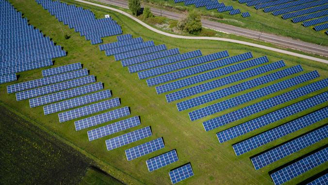 Field of solar panels