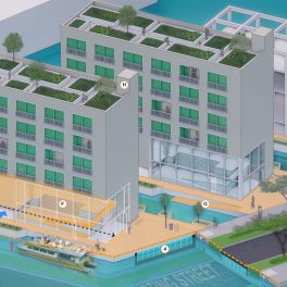 Schematic of the UH project, "Envisioning Sea Level Rise Adaptation in Waikiki, Hawaiʻi"