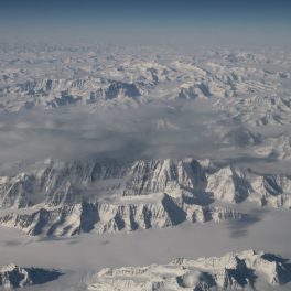 Greenland ice sheet from about 40,000 feet elevation.