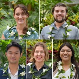 2023 ARCS Scholarship awardees (clockwise from top left): Katherine Ackerman, Evan Kelly, Josefa Muñoz, Gabrielle Stedman, Leon Tran.