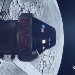 Moon surface viewed from NASA satellite