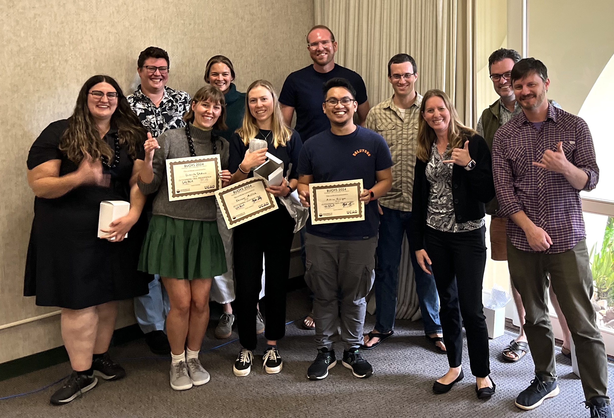 BUOYS award recipients and faculty who helped organize the event.